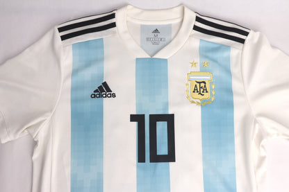 Argentina 2018 Home Messi [M] Apparel Original Authentic Football Soccer Jersey Kit Shirt Nameset