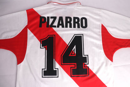 Peru 2006 Home Pizarro [M] Apparel Original Authentic Football Soccer Jersey Kit Shirt Nameset