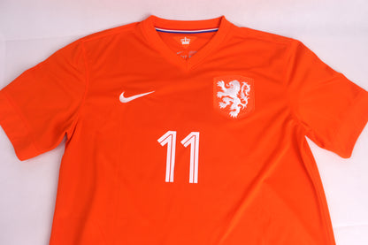 Netherlands 2014 Home Robben [M] Apparel Original Authentic Football Soccer Jersey Kit Shirt Nameset