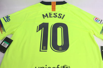 Barcelona 2018 Away BNWT Messi [XL] Apparel Original Authentic Football Soccer Jersey Kit Shirt Nameset