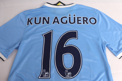 Manchester City 2013 Home BNWT Kun Aguero [S] Apparel Original Authentic Football Soccer Jersey Kit Shirt Nameset