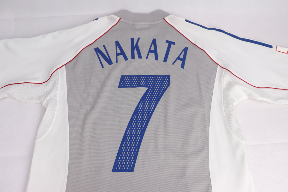 Japan 2002 Away Nakata [S] Apparel Original Authentic Football Soccer Jersey Kit Shirt Nameset