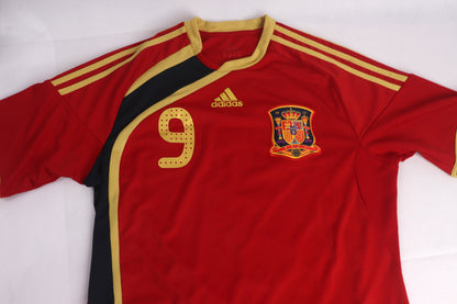 Spain 2009 Home Torres [M] Apparel Original Authentic Football Soccer Jersey Kit Shirt Nameset
