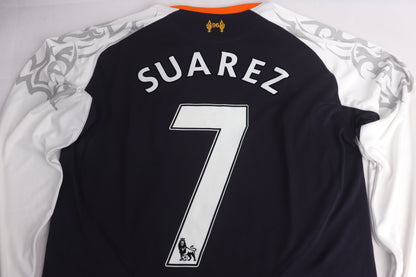Liverpool 2012 Third Long Sleeve BNWT Suarez [S] Apparel Original Authentic Football Soccer Jersey Kit Shirt Nameset