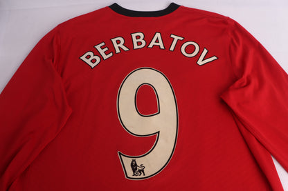 Manchester United 2009 Home Long Sleeve Berbatov [M] Apparel Original Authentic Football Soccer Jersey Kit Shirt Nameset
