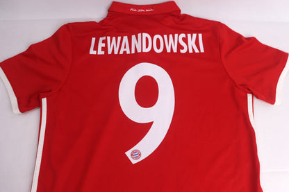 Bayern Munchen 2016 Home Lewandowski [M] Apparel Original Authentic Football Soccer Jersey Kit Shirt Nameset