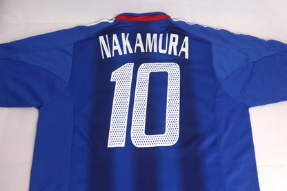 Japan 2004 Home Nakamura [L] Apparel Original Authentic Football Soccer Jersey Kit Shirt Nameset