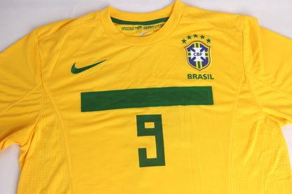 Brazil 2011 home shirt kit jersey Ronaldo #9 size M Nike football soccer BNWT close upfront 