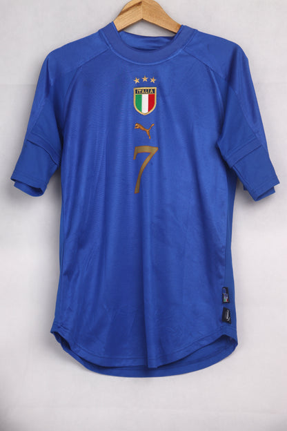 Italy 2004 Home Del Piero [S] Apparel Original Authentic Football Soccer Jersey Kit Shirt Nameset