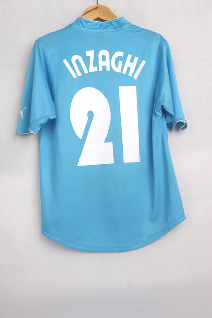 Lazio 2002 Home Inzaghi [M] Apparel Original Authentic Football Soccer Jersey Kit Shirt Nameset