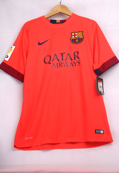 Barcelona 2014 Away BNWT Suarez [L] Apparel Original Authentic Football Soccer Jersey Kit Shirt Nameset