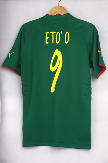 Cameroon 2004 Home Eto’o [M] Apparel Original Authentic Football Soccer Jersey Kit Shirt Nameset