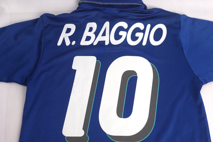 Italy 1994 Home Baggio [M] Apparel Original Authentic Football Soccer Jersey Kit Shirt Nameset