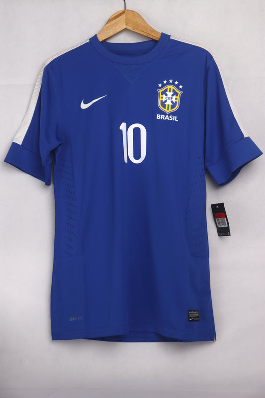 Brazil 2013 Away Player Issue BNWT Neymar [L] Apparel Original Authentic Football Soccer Jersey Kit Shirt Nameset