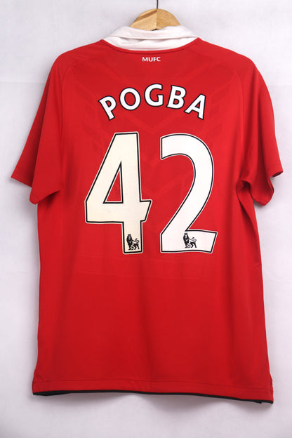 Manchester United 2010 Home Pogba [M] Apparel Original Authentic Football Soccer Jersey Kit Shirt Nameset