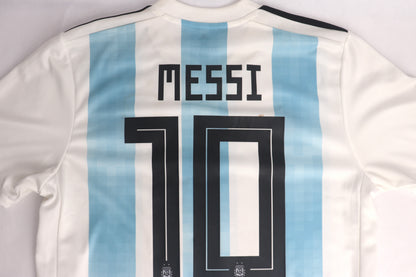 Argentina 2018 Home Messi [M] Apparel Original Authentic Football Soccer Jersey Kit Shirt Nameset