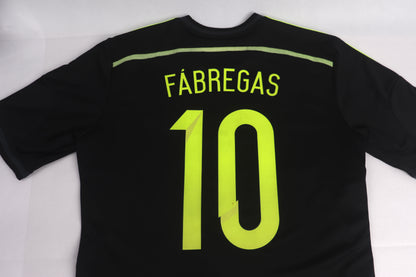 Spain 2014 Away Fabregas [M] Apparel Original Authentic Football Soccer Jersey Kit Shirt Nameset