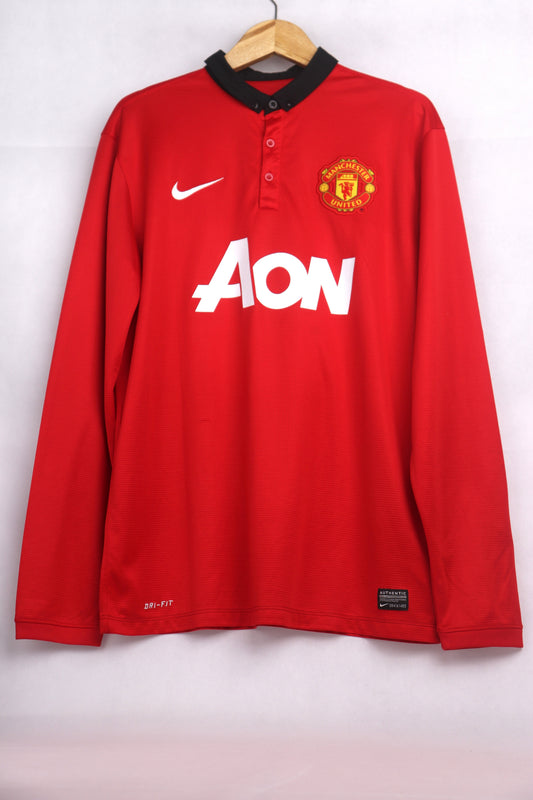 Manchester United 2013 Home Long Sleeve Chicharito [L] Apparel Original Authentic Football Soccer Jersey Kit Shirt Nameset