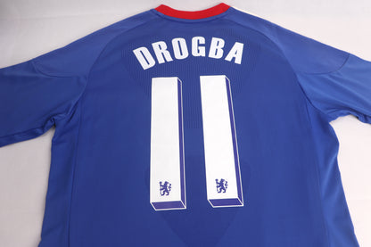 Chelsea 2010 Home Drogba [L] Apparel Original Authentic Football Soccer Jersey Kit Shirt Nameset
