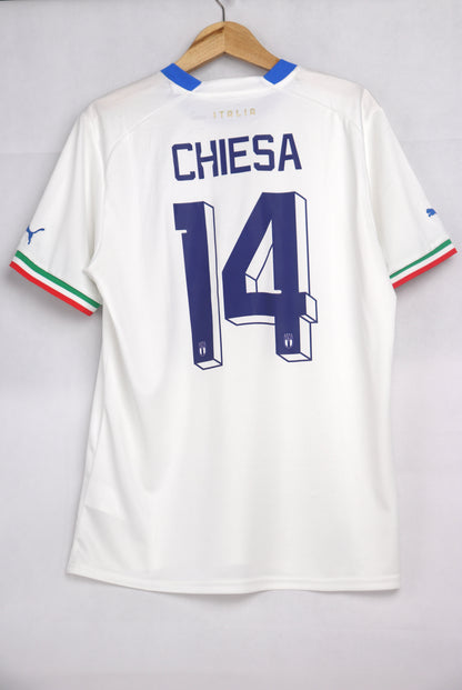 Italy 2022 Away BNWT Chiesa [L] Apparel Original Authentic Football Soccer Jersey Kit Shirt Nameset