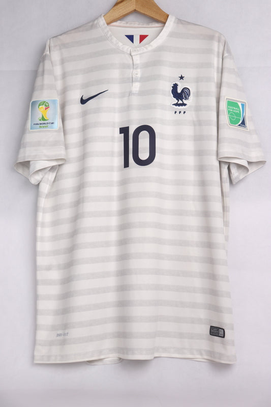 France 2014 Away Benzema [XL] Apparel Original Authentic Football Soccer Jersey Kit Shirt Nameset