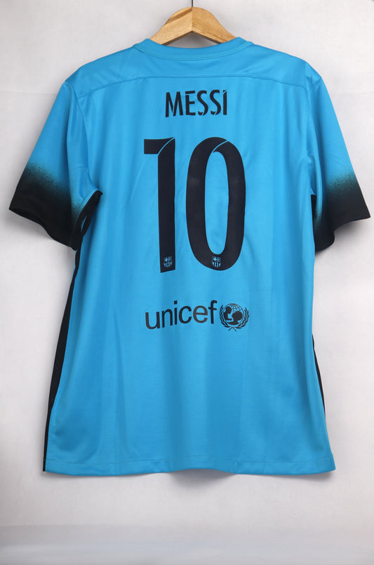 Barcelona 2015 Third BNWT Messi [L] Apparel Original Authentic Football Soccer Jersey Kit Shirt Nameset