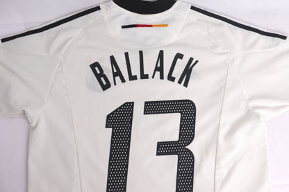 Germany 2002 Home Ballack [M] Apparel Original Authentic Football Soccer Jersey Kit Shirt Nameset