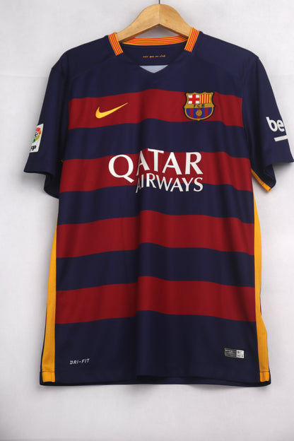 Barcelona 2015 Home Messi [M] Apparel Original Authentic Football Soccer Jersey Kit Shirt Nameset