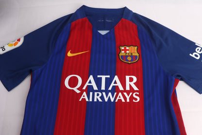 Barcelona 2016 Home Messi [S] Apparel Original Authentic Football Soccer Jersey Kit Shirt Nameset