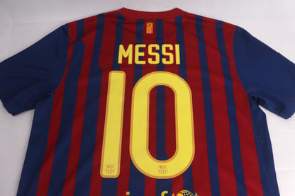 Barcelona 2011 Home Messi [M] Apparel Original Authentic Football Soccer Jersey Kit Shirt Nameset