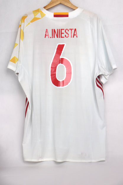 Spain 2016 Away BNWT Iniesta [XXL] Apparel Original Authentic Football Soccer Jersey Kit Shirt Nameset