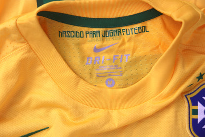 Brazil 2011 home shirt kit jersey Ronaldo #9 size M Nike football soccer BNWT collar size