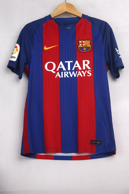 Barcelona 2016 Home Messi [S] Apparel Original Authentic Football Soccer Jersey Kit Shirt Nameset