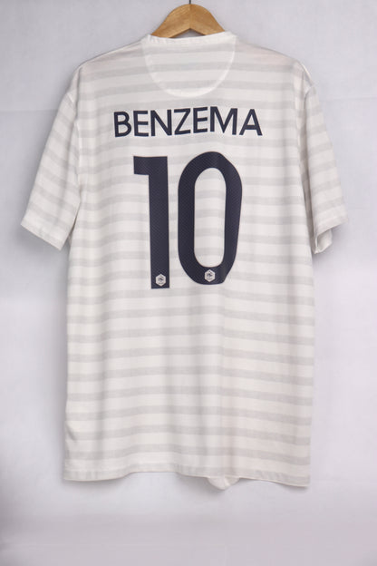 France 2014 Away Benzema [XL] Apparel Original Authentic Football Soccer Jersey Kit Shirt Nameset