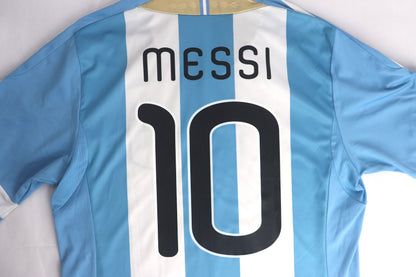 Argentina 2011 Home Messi [M] Apparel Original Authentic Football Soccer Jersey Kit Shirt Nameset