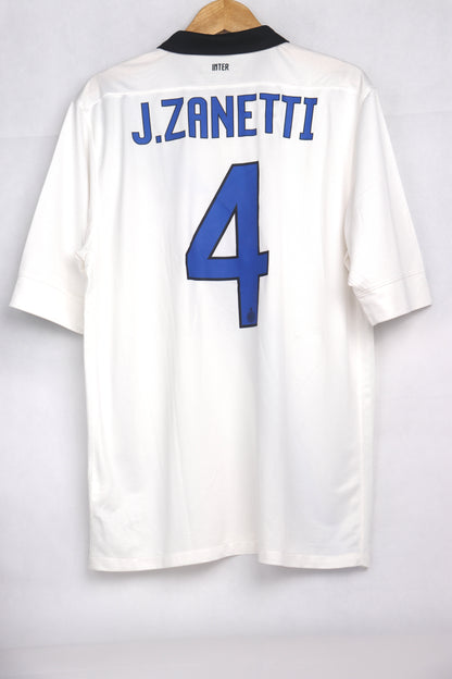 Inter Milan 2011 Away Zanetti [L] Apparel Original Authentic Football Soccer Jersey Kit Shirt Nameset
