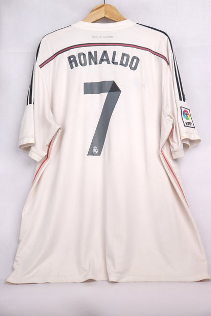 Real Madrid 2014 Home Ronaldo [XXL] Apparel Original Authentic Football Soccer Jersey Kit Shirt Nameset