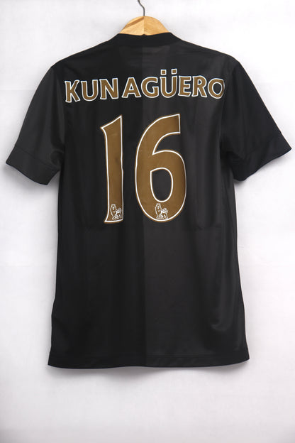 Manchester City 2013 Away BNWT Kun Aguero [S] Apparel Original Authentic Football Soccer Jersey Kit Shirt Nameset