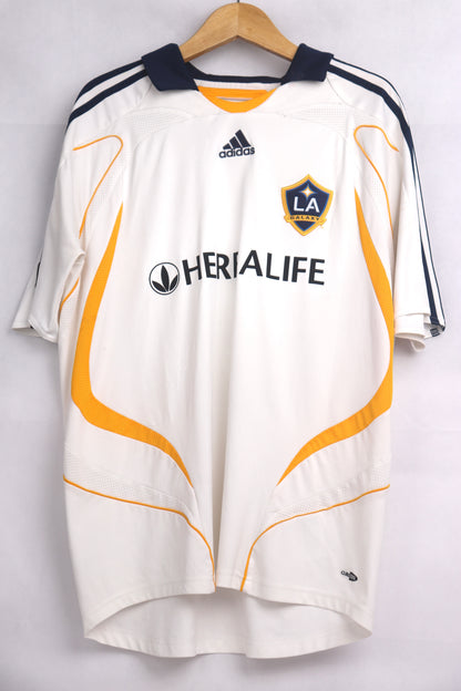 LA Galaxy 2007 Home Beckham [XL] Apparel Original Authentic Football Soccer Jersey Kit Shirt Nameset