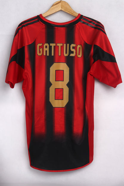 AC Milan 2004 Home Gattuso [M] Apparel Original Authentic Football Soccer Jersey Kit Shirt Nameset