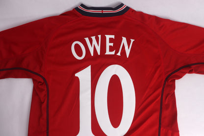 England 2002 Away Reversible Owen [L] Apparel Original Authentic Football Soccer Jersey Kit Shirt Nameset