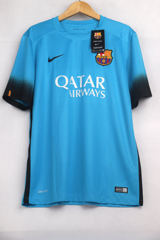 Barcelona 2015 Third BNWT Messi [L] Apparel Original Authentic Football Soccer Jersey Kit Shirt Nameset