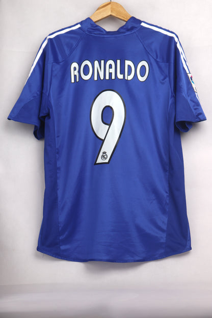 Real Madrid 2004 Third Ronaldo [L] Apparel Original Authentic Football Soccer Jersey Kit Shirt Nameset