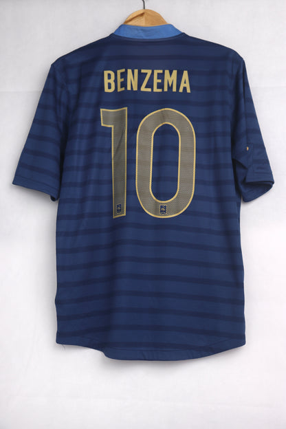 France 2012 Home Benzema [M] Apparel Original Authentic Football Soccer Jersey Kit Shirt Nameset