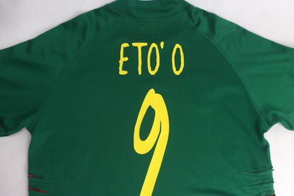 Cameroon 2004 Home Eto’o [M] Apparel Original Authentic Football Soccer Jersey Kit Shirt Nameset