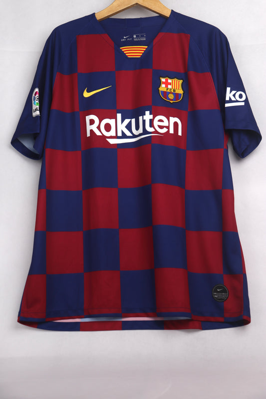 Barcelona 2019 Home Messi [XL] Apparel Original Authentic Football Soccer Jersey Kit Shirt Nameset