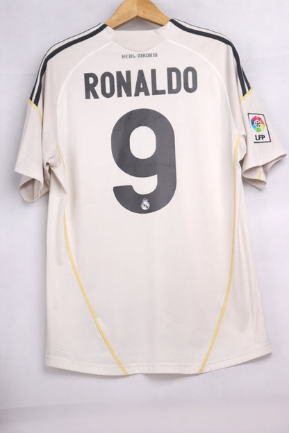 Real Madrid 2009 Home Ronaldo [L] Apparel Original Authentic Football Soccer Jersey Kit Shirt Nameset