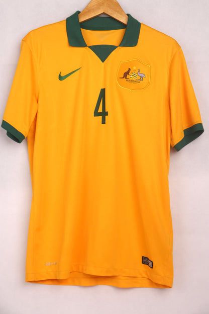 Australia 2014 Home Cahill [M] Apparel Original Authentic Football Soccer Jersey Kit Shirt Nameset
