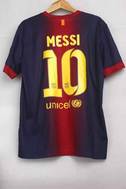 Barcelona 2012 Home Messi [L] Apparel Original Authentic Football Soccer Jersey Kit Shirt Nameset