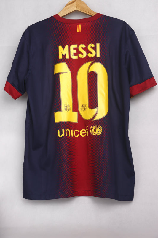 Barcelona 2012 Home Messi [L] Apparel Original Authentic Football Soccer Jersey Kit Shirt Nameset